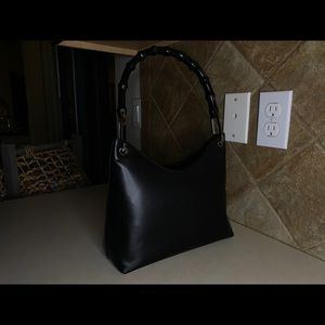 Black Gucci Bamboo Handbag